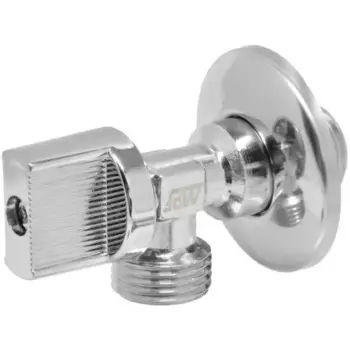 Кран шаровой угловой MPF Light 1/2" с отражателем наружная резьба флажок сбоку