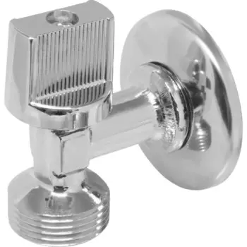 Кран шаровой угловой MPF Light 1/2"x3/4" с отражателем наружная резьба флажок сверху