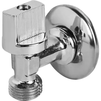 Кран шаровой угловой MPF Light 1/2" с отражателем наружная резьба флажок сверху