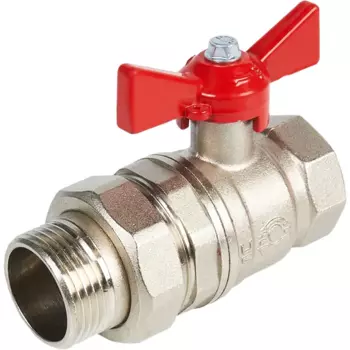 Кран шаровой Valfex 1" с американкой внутренняя-наружная резьба ручка бабочка