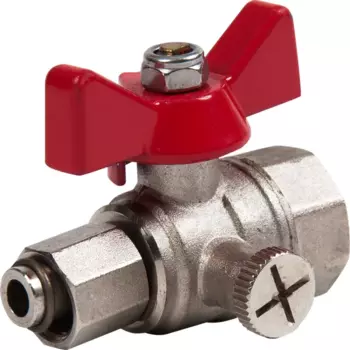 Кран шаровой Valtec под манометр 1/2"x1/4" внутренняя-внутренняя резьба VT.807.N.0402