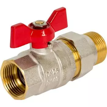 Кран шаровой Equation со сгоном 1" никелированная латунь