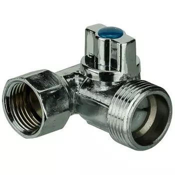 Кран шаровый Valtec 1/2"х3/4"х1/2" никелированная латунь