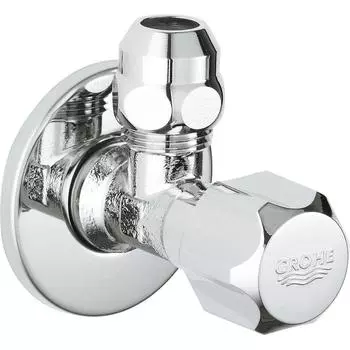 Кран угловой GROHE для подключения смесителя 1/2"x3/8", хромированный