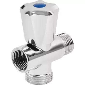 Вентиль запорный MPF DN15 PN10 1/2"x3/4"x1/2" НР/ВР ручка маховик латунь
