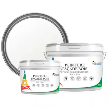 Краска для деревянных фасадов Paritet матовая цвет белый база A 2.5 л
