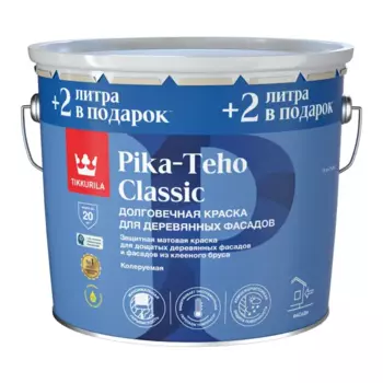 Краска для деревянных фасадов Tikkurila Pika-Teho Classic матовая цвет белый база А 11 л