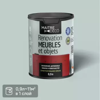 Краска для мебели Maitre Deco Renovation шелковисто-матовая прозрачная база С 0.9 л
