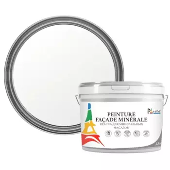Краска для минеральных фасадов Paritet матовая цвет белый база A 2.5 л