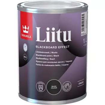 Краска для школьной доски Tikkurila Liitu цвет чёрный 1 л