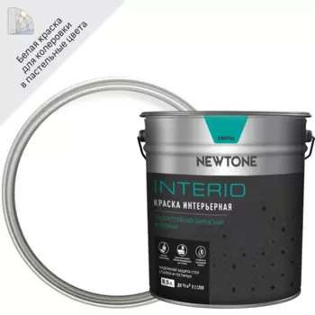 Краска для стен и потолков Newtone Interio цвет белый 8.5 л
