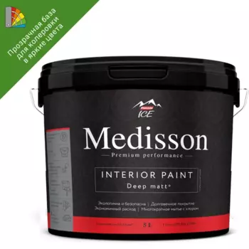 Краска для стен и потолков Parade Medisson матовая прозрачная база С 5 л