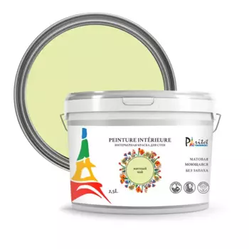 Краска для стен и потолков Paritet матовая цвет мятный чай 2.5 л
