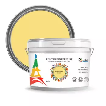 Краска для стен и потолков Paritet матовая цвет солнечный блеск 2.5 л