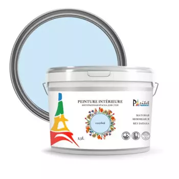 Краска для стен и потолков Paritet матовая цвет голубой 2.5 л