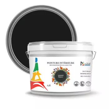 Краска для стен и потолков Paritet матовая цвет черный бархат 2.5 л