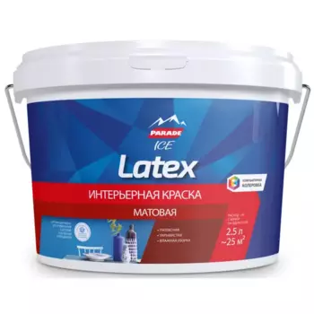 Краска для стен моющаяся Parade Latex цвет прозрачный база С 2.5 л