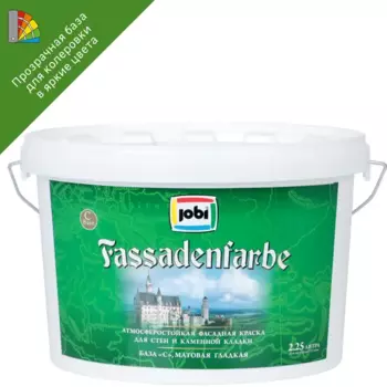 Краска фасадная Jobi Fassadenfarbe матовая база C 2.25 л