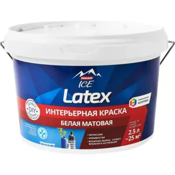 Краска интерьерная Parade Latex цвет белый база А 2.5 л