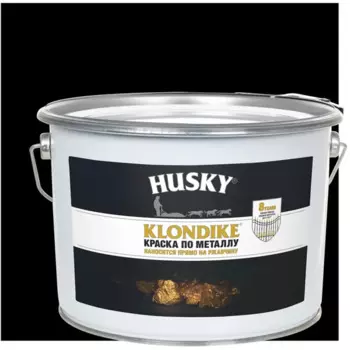 Краска по металлу Husky Klondike цвет черный матовый 9 л