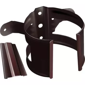 Крепление для трубы на дерево GL PE 90 мм цвет шоколад