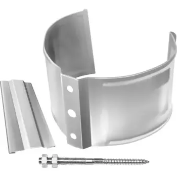 Крепление для трубы на кирпич GL PE 90 мм цвет сигнальный белый