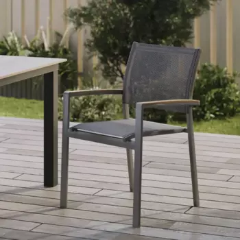 Кресло Beginia Beshtau Dark алюминий/ДПК