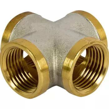 Крестовина 1/2"x1/2"x1/2"x1/2" ВР латунь 027-8906