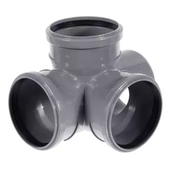 Крестовина двухплоскостная Политэк 110x110x110/87° полипропилен