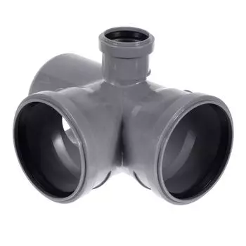 Крестовина двухплоскостная Политэк 110x110x50/87° правая полипропилен