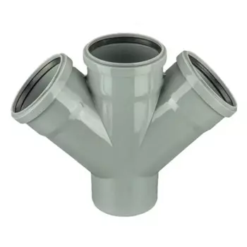 Крестовина одноплоскостная 110x110x110/45° полипропилен