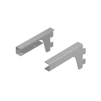 Кронштейн для полок Larvij 15 см нагрузка до 15 кг цвет серый 2 шт