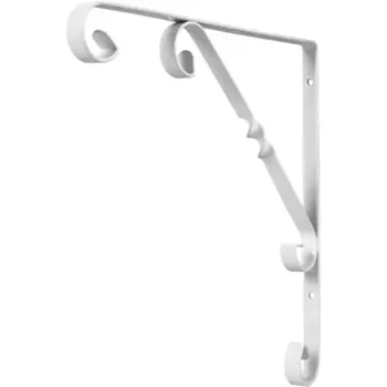 Кронштейн Орнамент 25х25 см нагрузка до 25 кг цвет белый