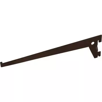 Кронштейн прямой однорядный 25 см нагрузка до 50 кг цвет коричневый