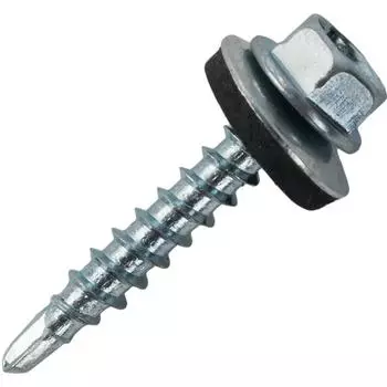 Саморезы кровельные по дереву с пресс-шайбой Standers цинк 4.8x29 110 шт.