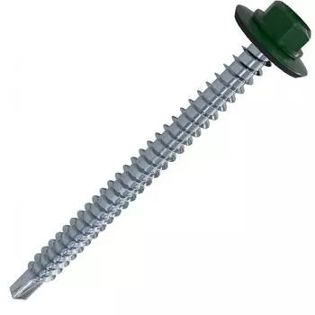 Кровельные саморезы STANDERS RAL6005 сверлоконечные зеленые 4.8x29, 110 штук