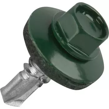 Саморезы кровельные по металлу с пресс-шайбой Standers RAL6005 5.5x19 на вес