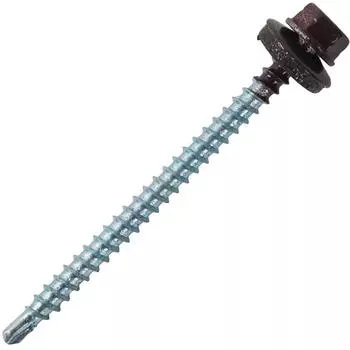 Кровельные саморезы STANDERS RAL8017 сверлоконечные коричневые 4.8x65, 50 шт.