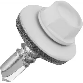 Кровельные саморезы STANDERS RAL9003 сверлоконечные белые 5.5x19, 120 штук