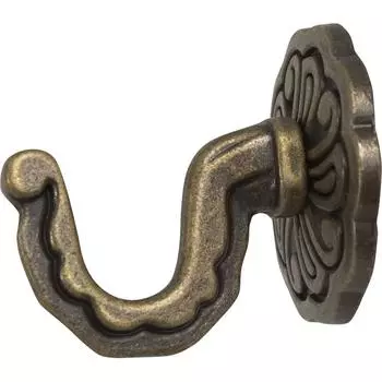 Крючок «Ампир» металл цвет золото 2 шт.