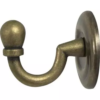 Крючок большой металл цвет золото 2 шт.