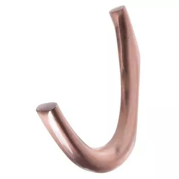 Крючок максимальная нагрузка 10 кг 50 мм сталь крепление на саморезы цвет античная медь