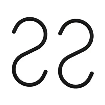 Крючок для сумок Spaceo 11 см алюминий цвет чёрный 2 шт