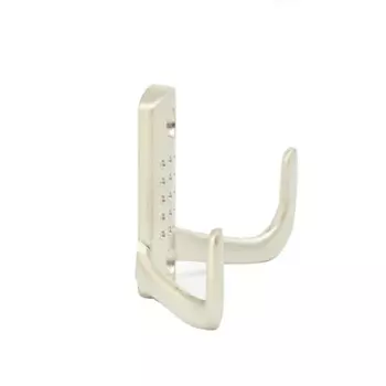 Крючок двухрожковый, алюминий, матовый никель