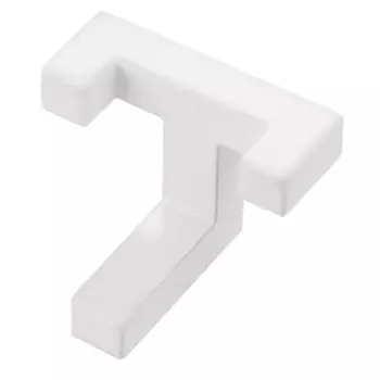 Крючок Г-образный Con 20x42 мм сталь цвет белый