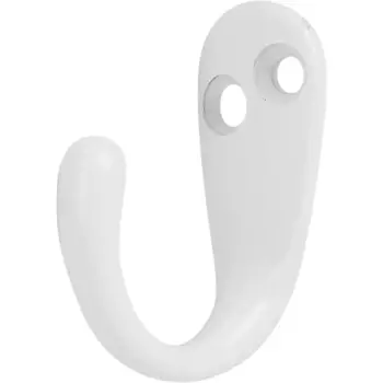 Крючок мебельный 1.88x4.7x3.87 см цвет белый