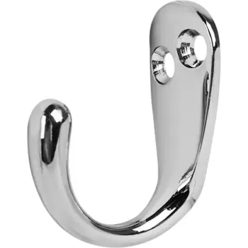 Крючок мебельный 1.88x4.7x3.87 см цвет хром