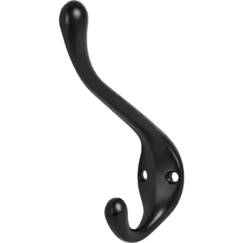 Крючок мебельный 2.9x12.7x9.2 см цвет матовый черный