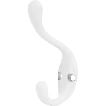 Крючок мебельный 2x8.45x6 см цвет матовый белый