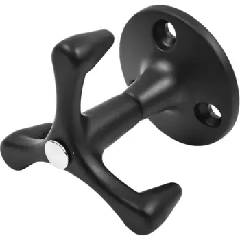 Крючок мебельный 4x5.3x4.8 см цвет матовый черный